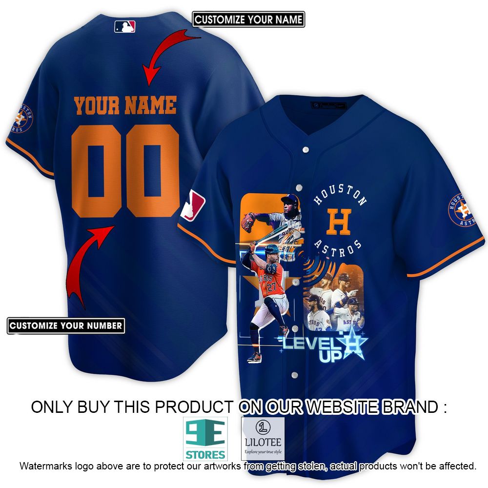 Houston Astros Leverl Up Personalized Baseball Jersey - LIMITED EDITION 16