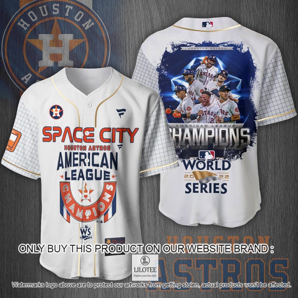 Houston Astros Space City Champions Blue White Baseball Jersey - LIMITED EDITION 9