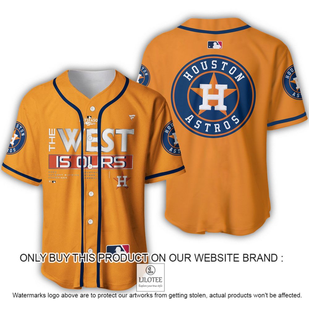Houston Astros The West is Ours Orange Baseball Jersey - LIMITED EDITION 8