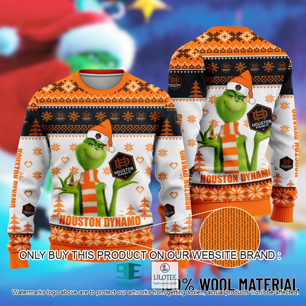 Houston Dynamo The Grinch Christmas Ugly Sweater - LIMITED EDITION 10