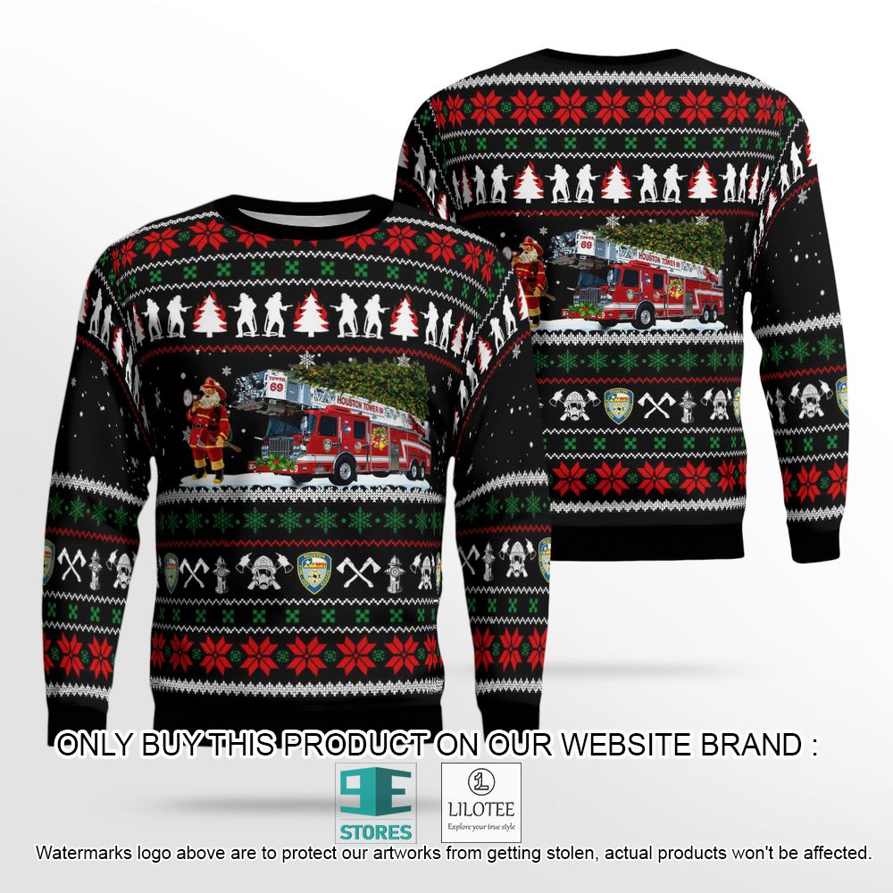 Houston Fire Department Christmas Wool Sweater - LIMITED EDITION 12