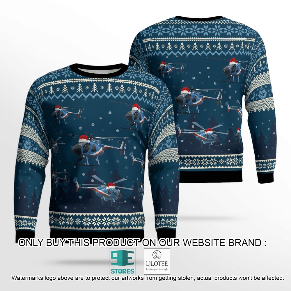 Houston Police Air Support 75 FOX N8375F Christmas Wool Sweater - LIMITED EDITION 13