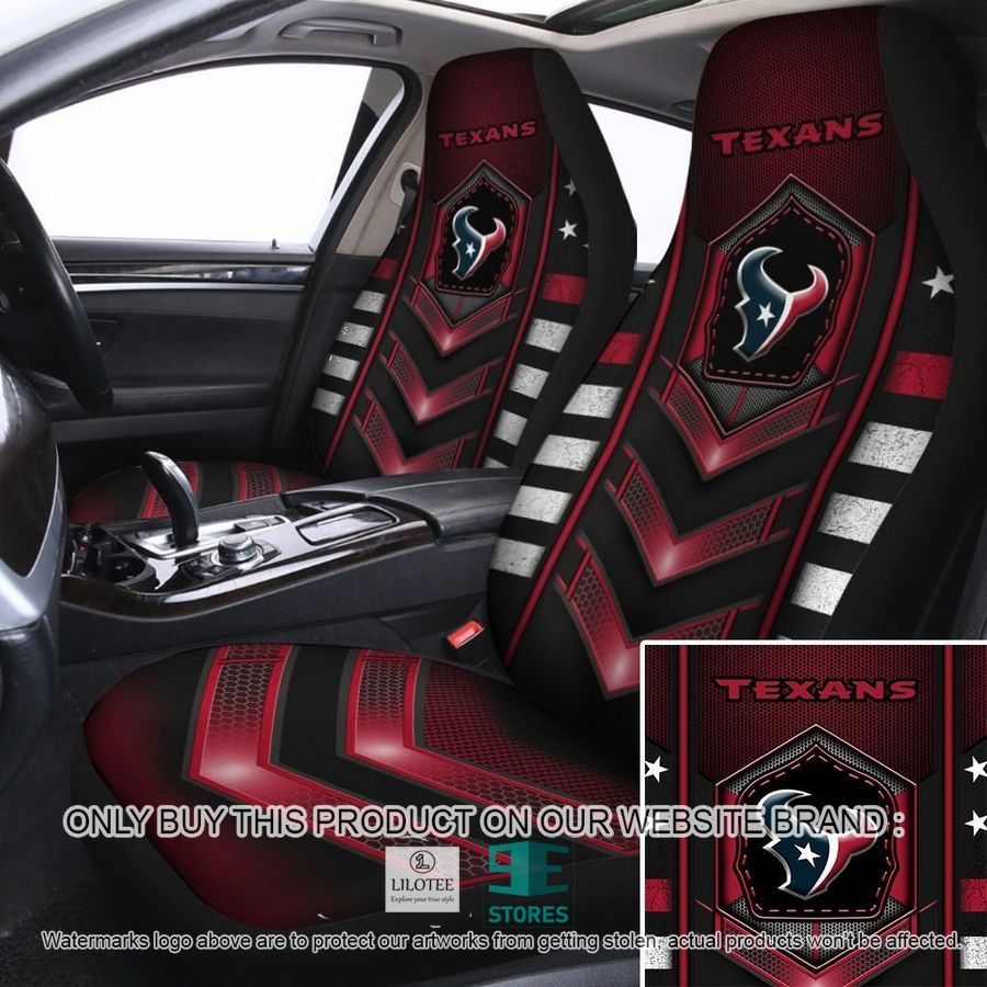 Houston Texans Red Black Car Seat Covers 8