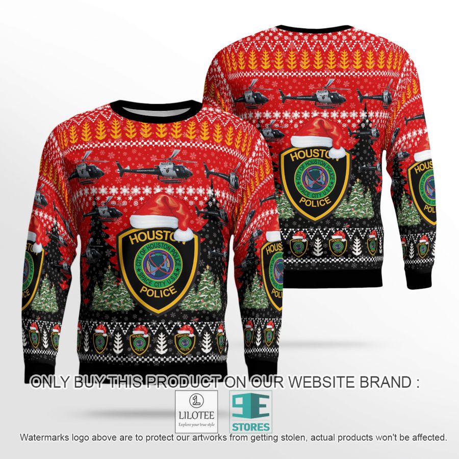 Houston Texas Houston Police Department H125 Helicopter Christmas Sweater - LIMITED EDITION 19