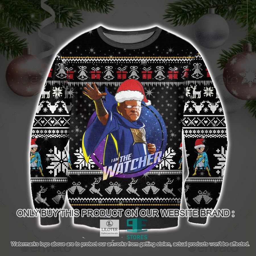 I Am The Watcher Ugly Christmas Sweater, Sweatshirt 16