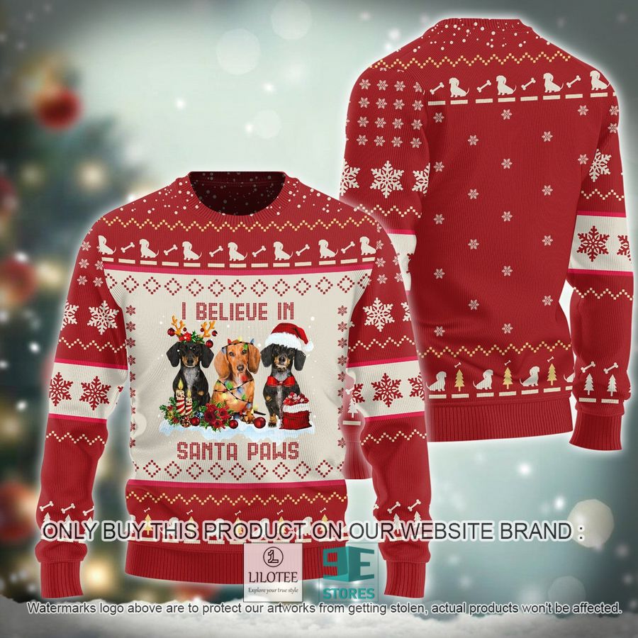 I Believe in Santa Paws Ugly Christmas Sweater - LIMITED EDITION 2