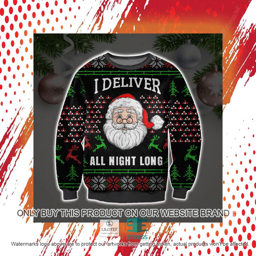 I Deliver All Night Long Ugly Christmas Sweater, Sweatshirt 7 I Deliver All Night Long Ugly Christmas Sweater, Sweatshirt - Image 7