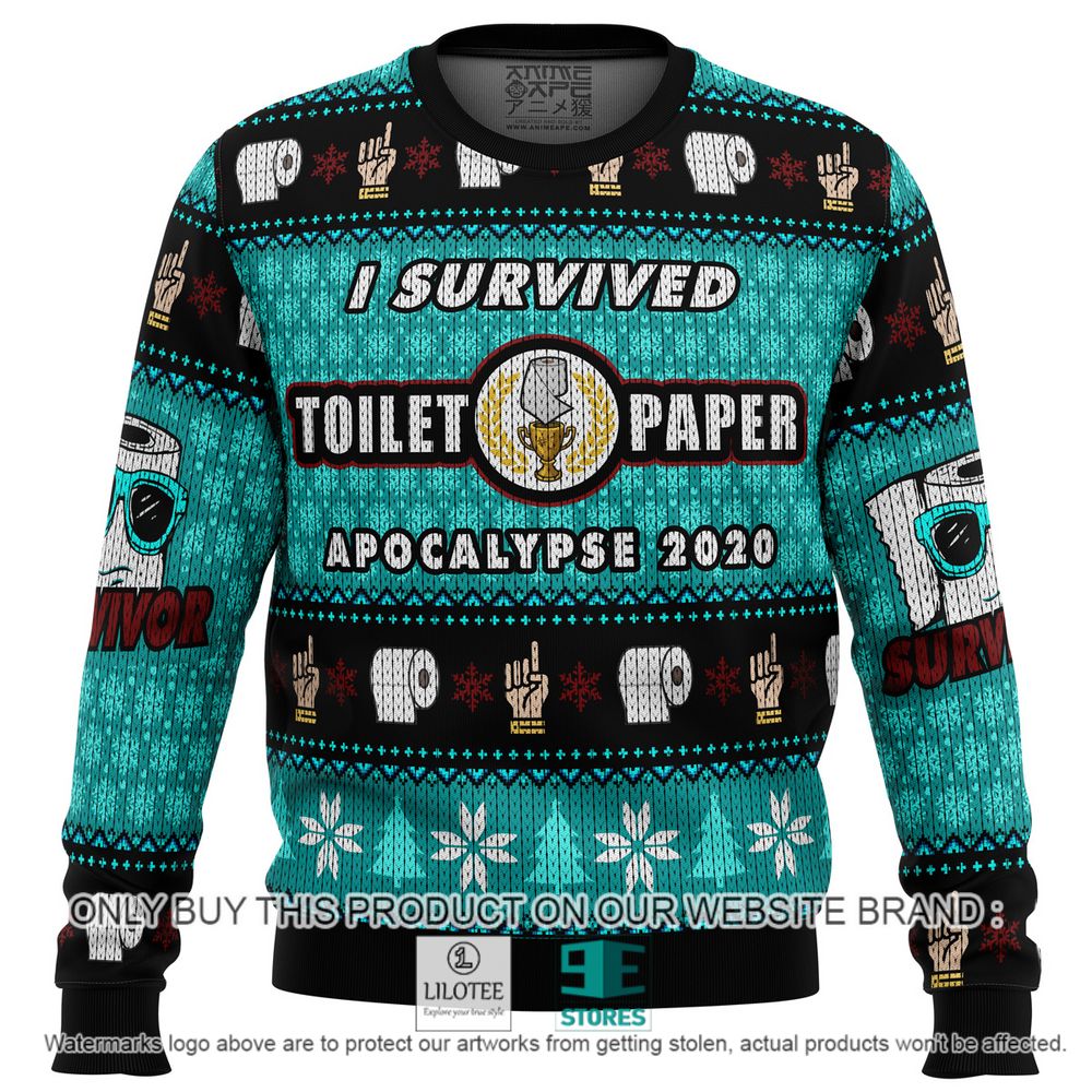 I Survived Toilet Paper Apocalypse 2020 Christmas Sweater - LIMITED EDITION 10