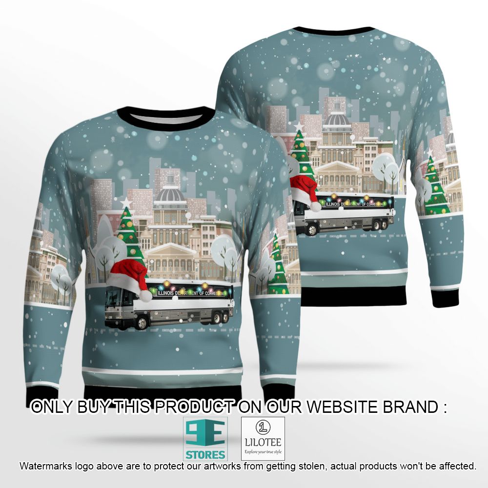 Illinois Department of Corrections Blue Christmas Wool Sweater - LIMITED EDITION 12