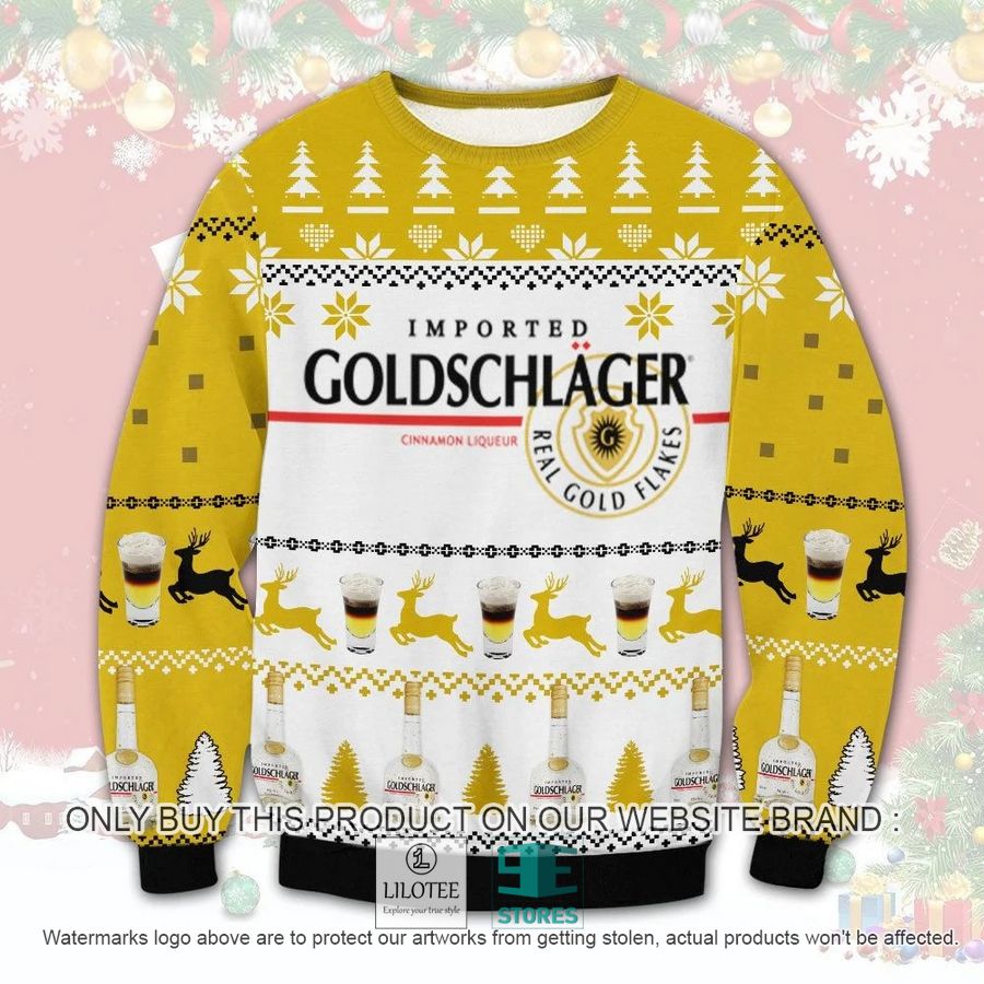 Imported Goldschlager real gold flakes Christmas Ugly Christmas Sweater - LIMITED EDITION 9