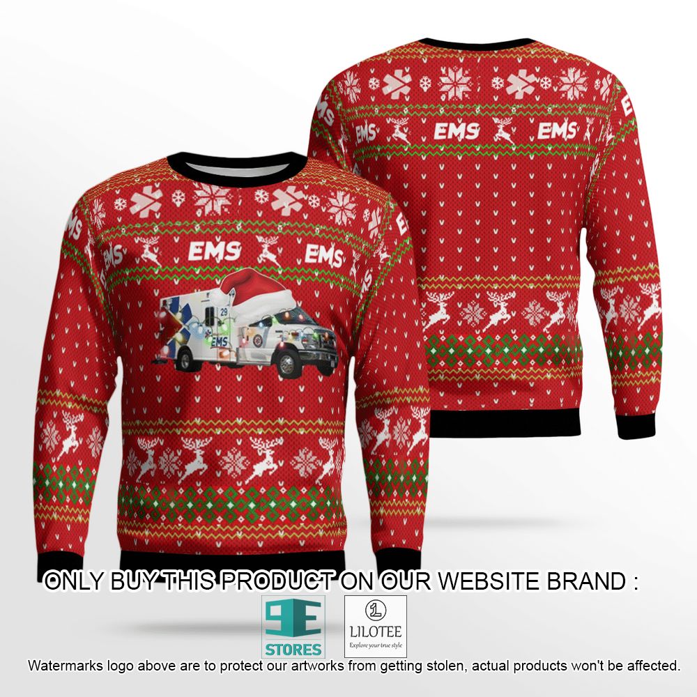 Indiana Indianapolis EMS Christmas Wool Sweater - LIMITED EDITION 12