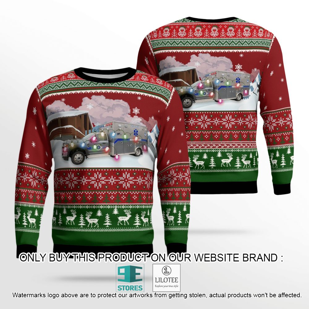 Iowa West Des Moines Emergency Medical Services Christmas Wool Sweater - LIMITED EDITION 12