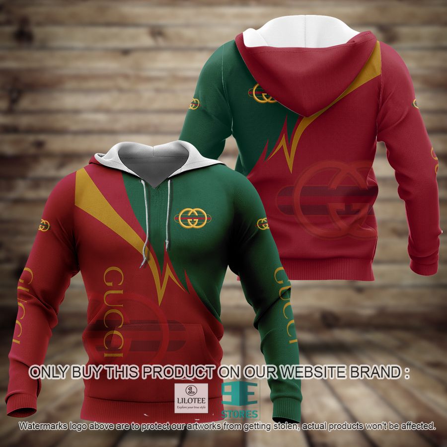 Gucci Red Green Colors 3D All Over Print Hoodie 8