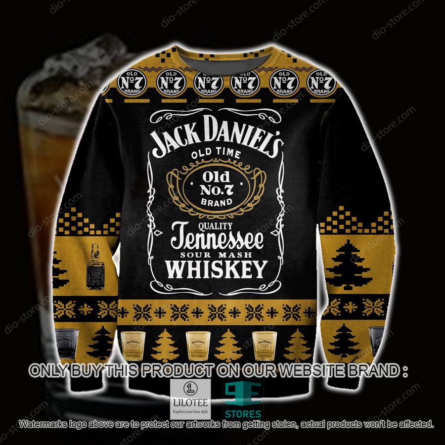 Jack Daniel'S Tennessee Whiskey Black Yellow Knitted Wool Sweater - LIMITED EDITION 9