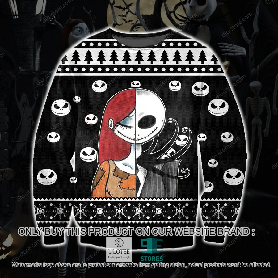 Jack Skellington And Sally Black Knitted Wool Sweater - LIMITED EDITION 17