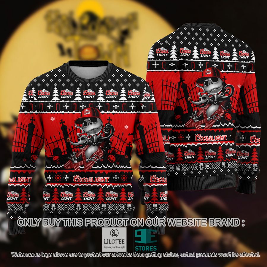 Jack Skellington Coors Light Ugly Christmas Sweater - LIMITED EDITION 9