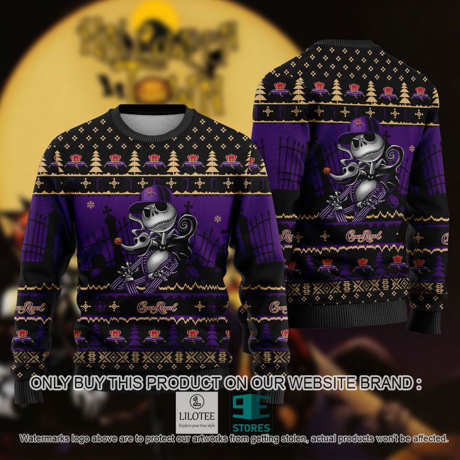 Jack Skellington Crown Royal Ugly Christmas Sweater - LIMITED EDITION 8