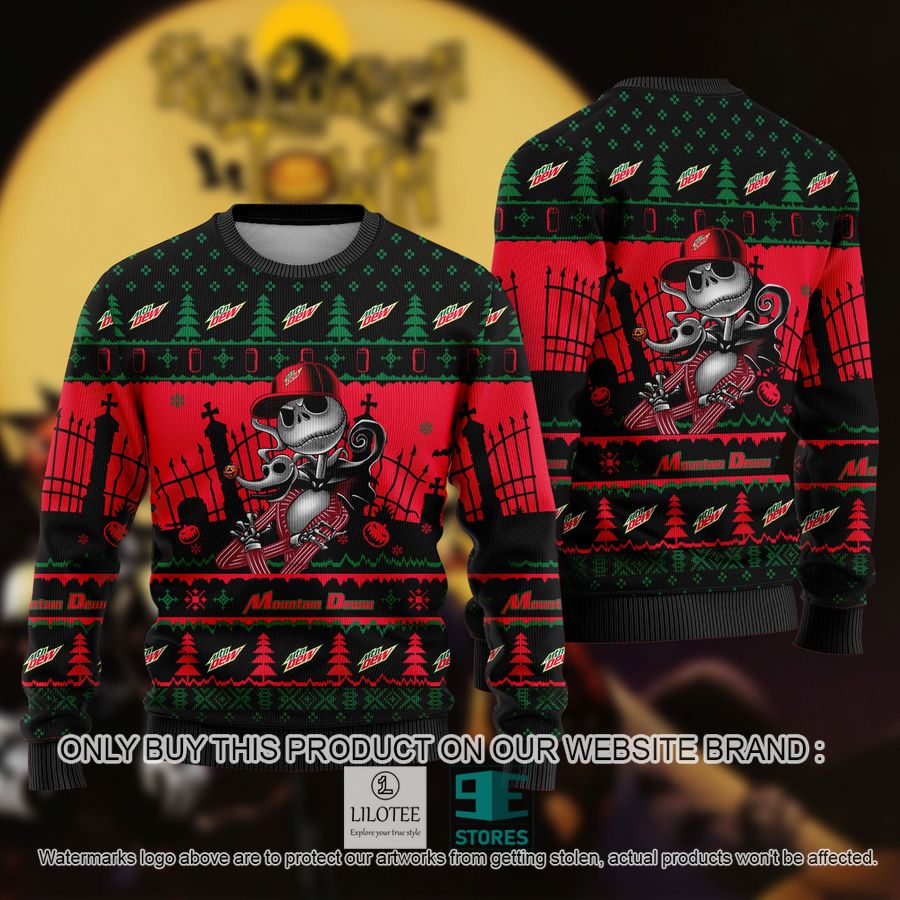 Jack Skellington Mountain Dew Ugly Christmas Sweater - LIMITED EDITION 8