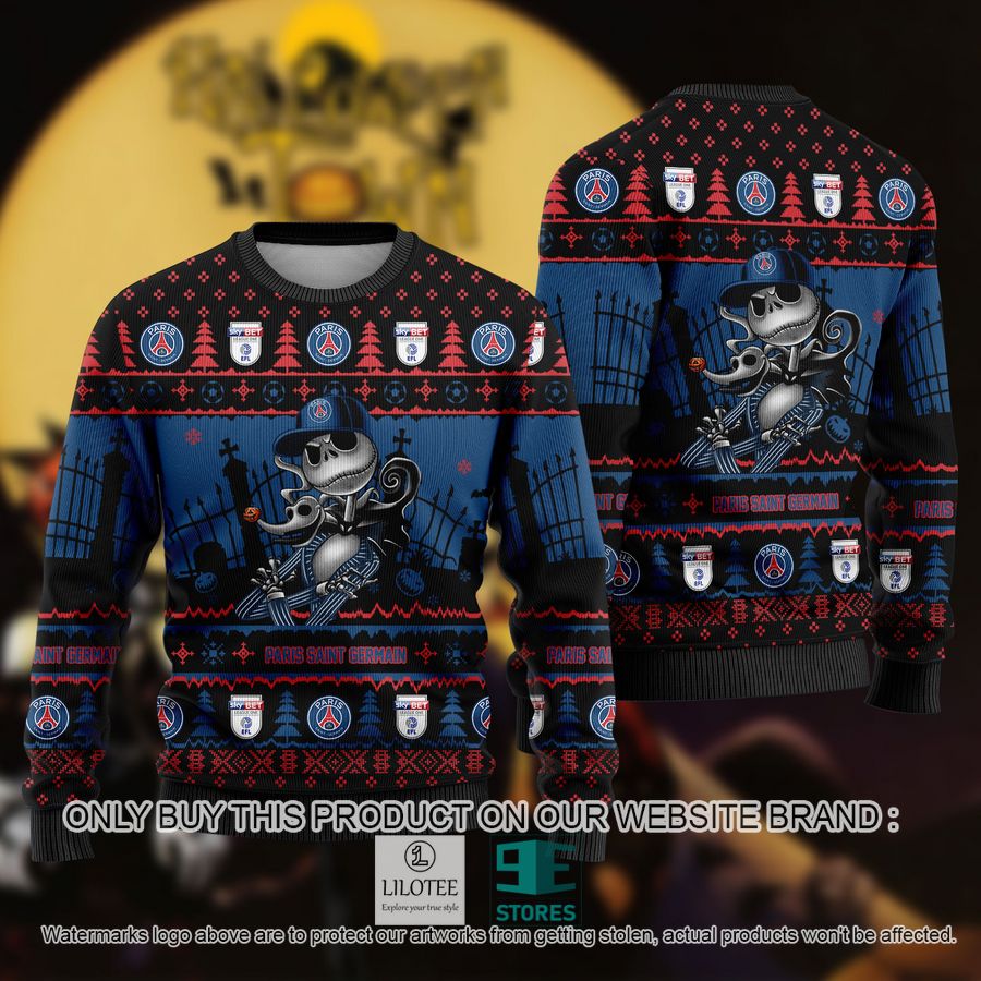 Jack Skellington Paris Saint Germain Ugly Christmas Sweater - LIMITED EDITION 8