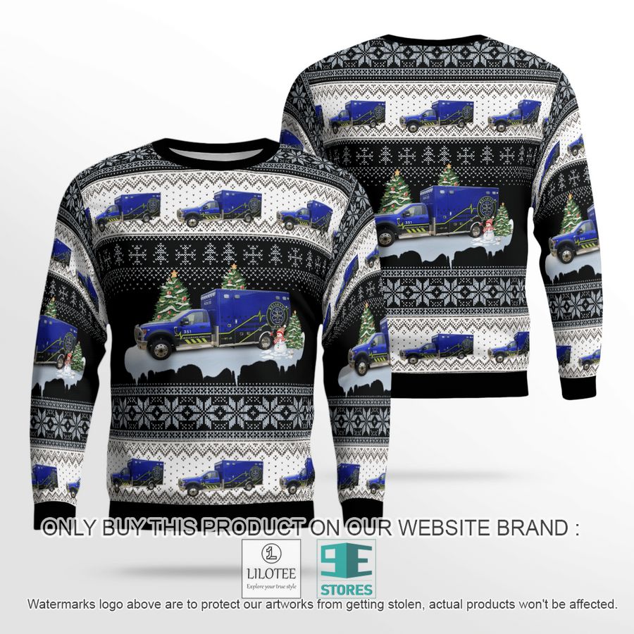 Jackson County Iowa Bellevue Emergency Medical Services Christmas Sweater - LIMITED EDITION 18