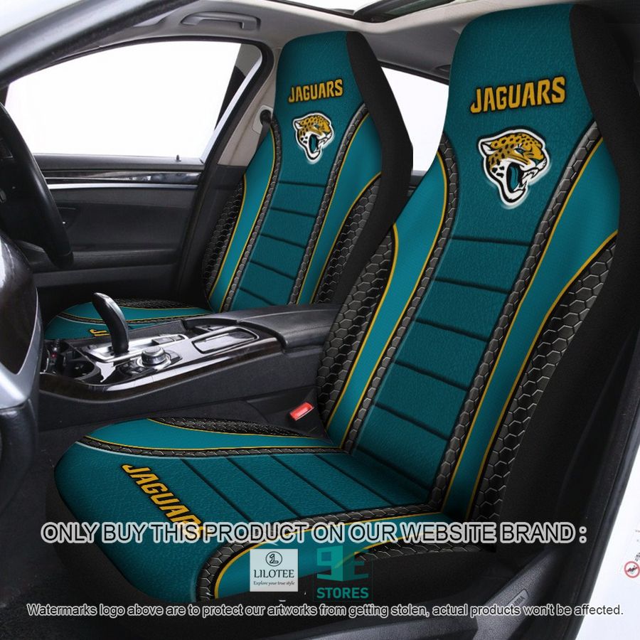 Jacksonville Jaguars Moss Green Car Seat Covers 8