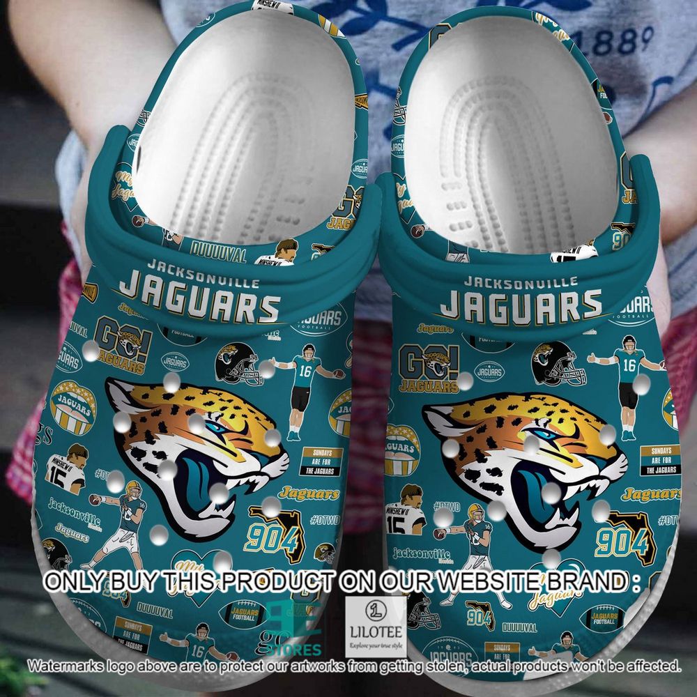 Jacksonville Jaguars Pattern Crocs Crocband Shoes - LIMITED EDITION 16