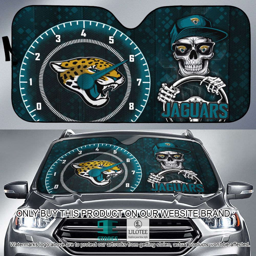 Jacksonville Jaguars Skull Cap Car Sunshade - LIMITED EDITION 8