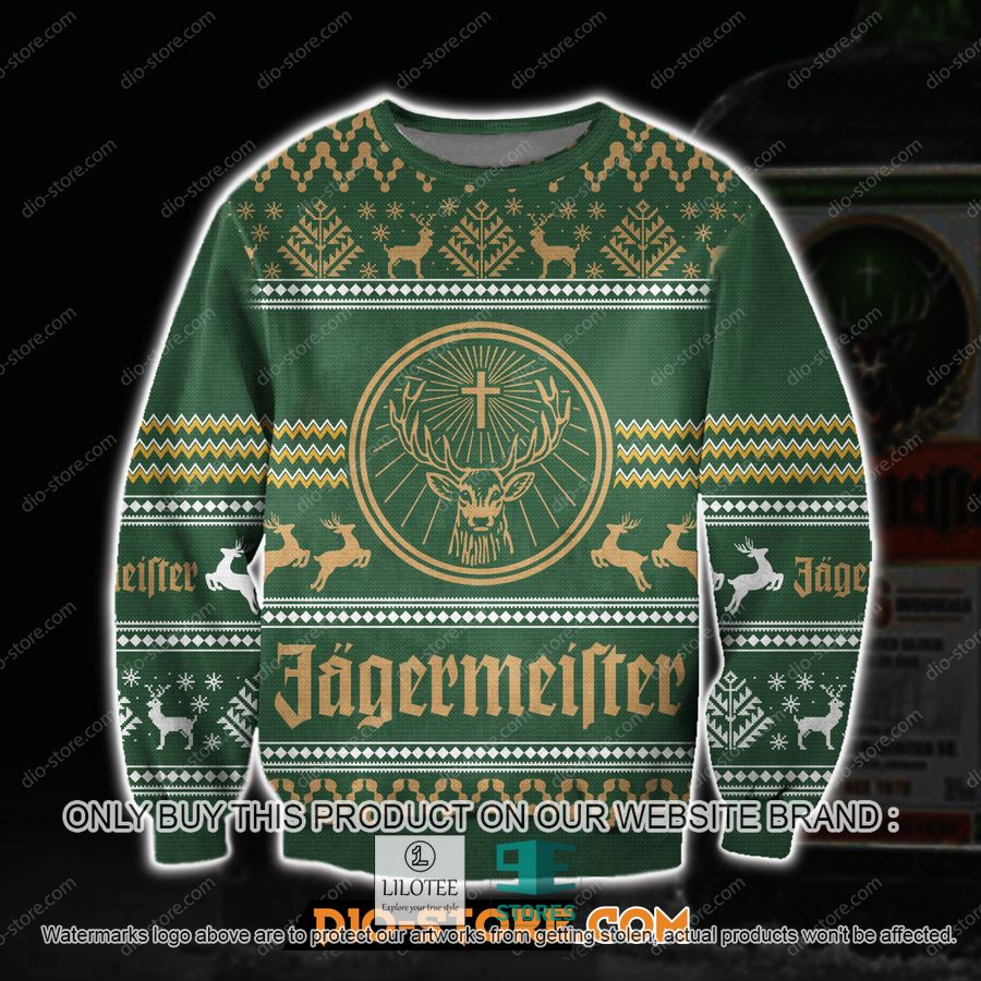 Jagermeiste Logo Green Knitted Wool Sweater - LIMITED EDITION 8