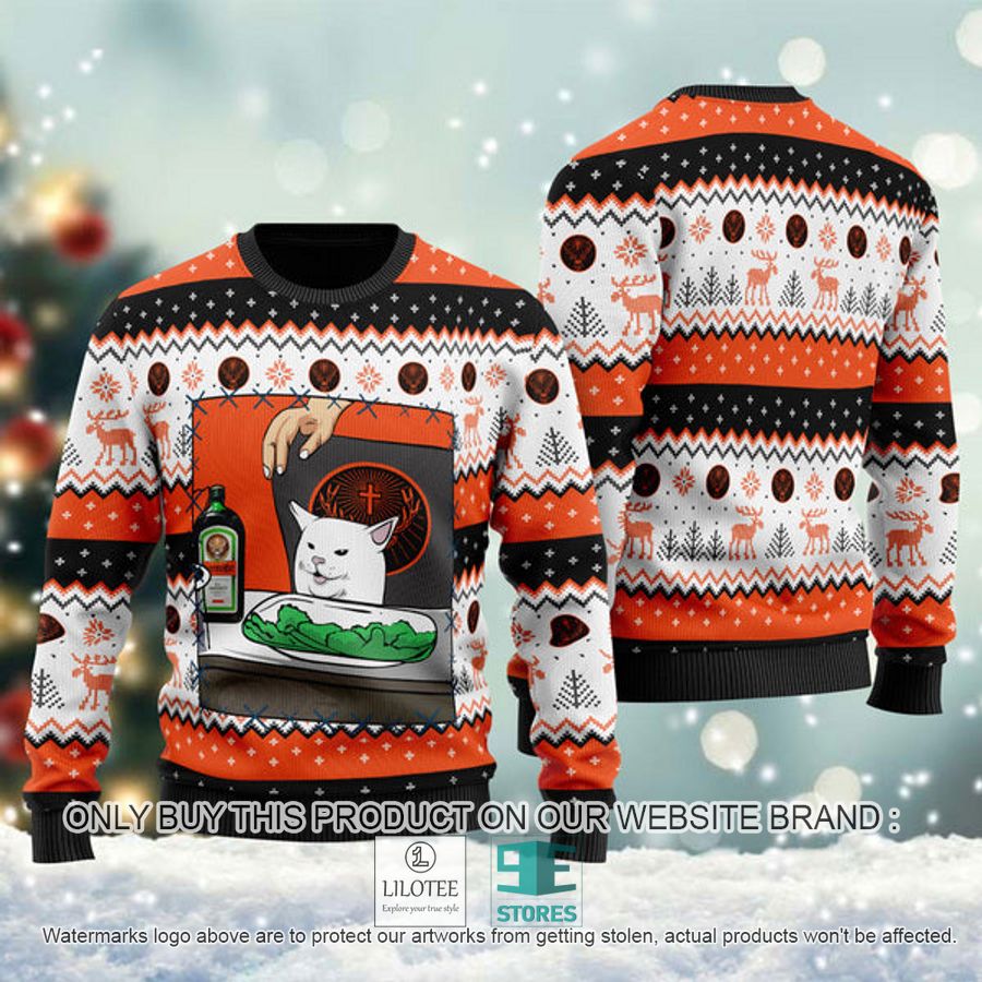 Jagermeister Cat Meme Ugly Christmas Sweater - LIMITED EDITION 24