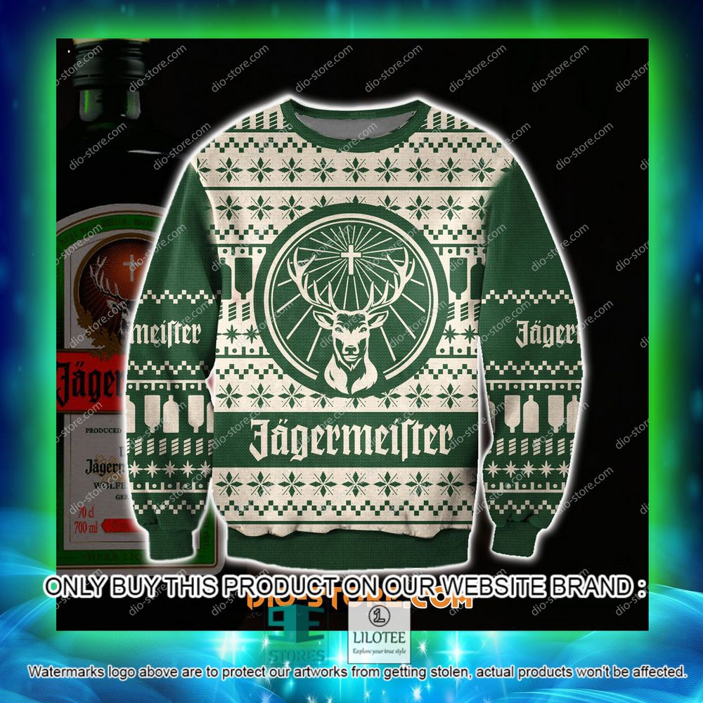Jagermeister Green Cream Christmas Ugly Sweater - LIMITED EDITION 7 Jagermeister Green Cream Christmas Ugly Sweater - LIMITED EDITION - Image 7