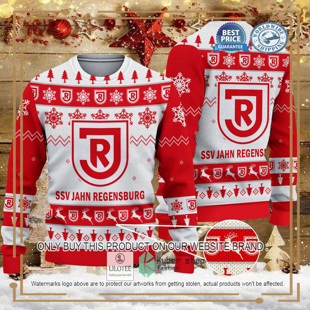 Jahn Regensburg white red Ugly Christmas Sweater - LIMITED EDITION 6