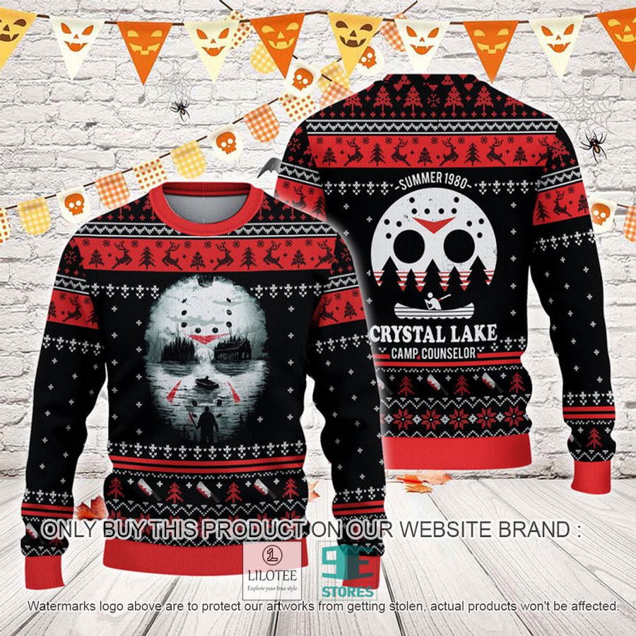 Jason Voorhees Crystal Lake Camp Counselor Ugly Christmas Sweater - LIMITED EDITION 2