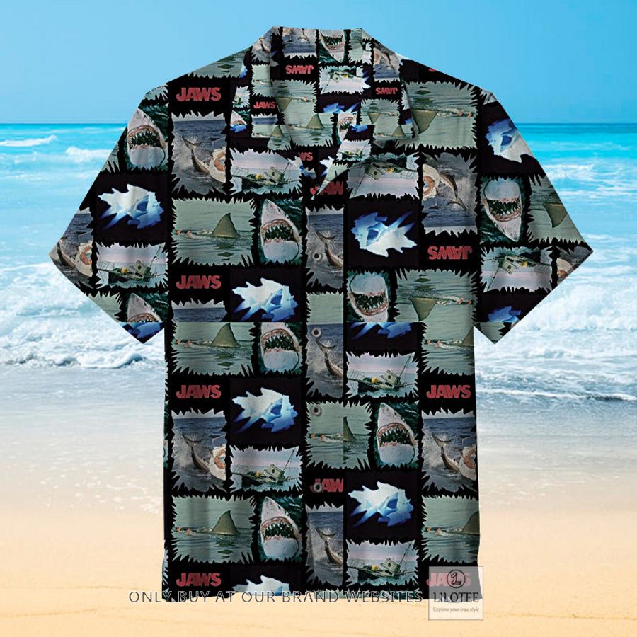 Jaws Collage black green Hawaiian Shirt - LIMITED EDITION 16