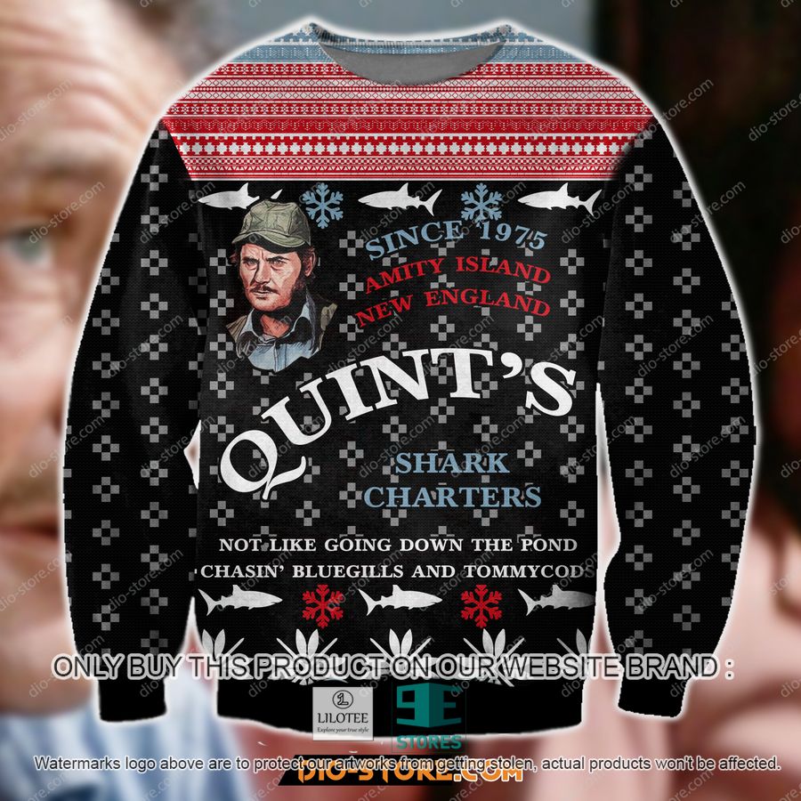 Jaws Ugly Christmas Sweater, Sweatshirt 9
