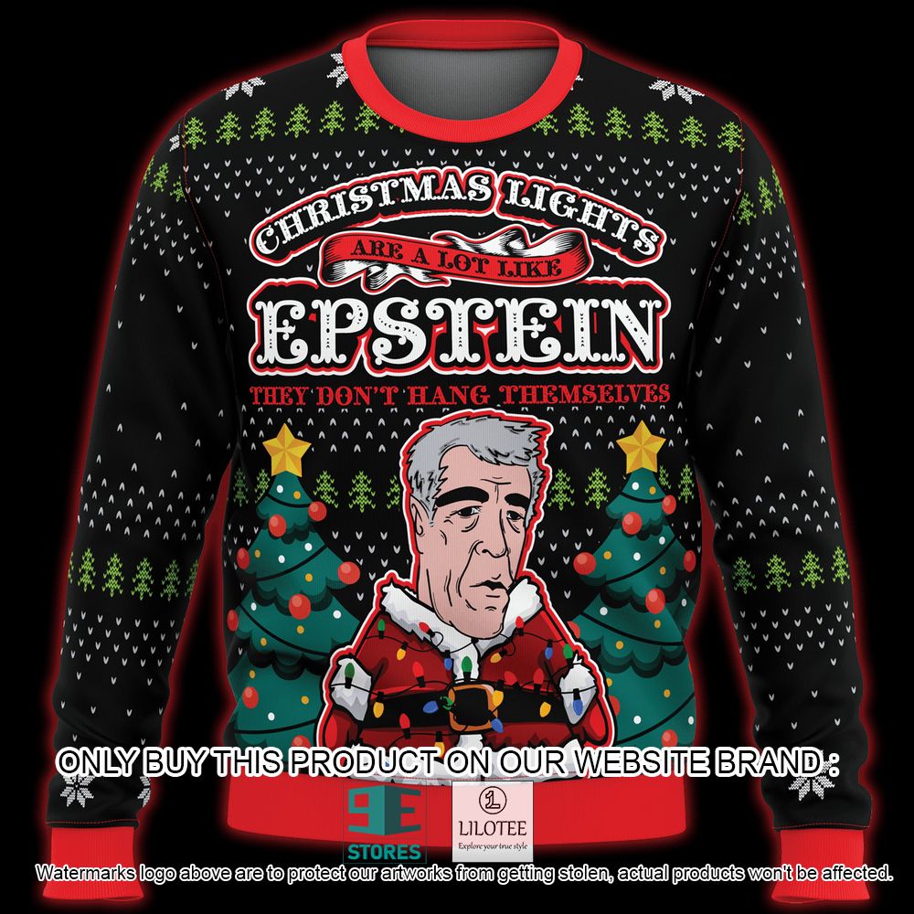 Jeffrey Epstein Christmas Lights are a lot like Ugly Christmas Sweater - LIMITED EDITION 4