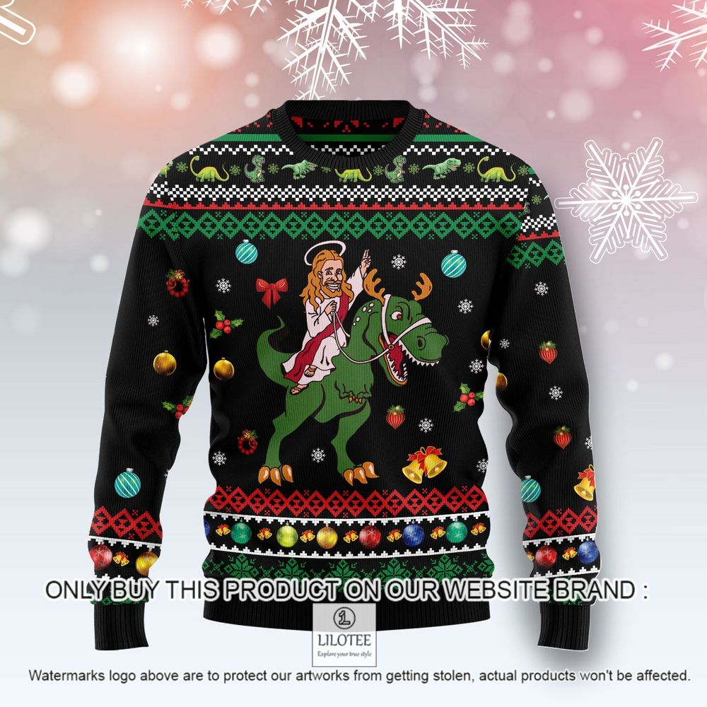Jesus Dinosaur Christmas Sweater - LIMITED EDITION 8