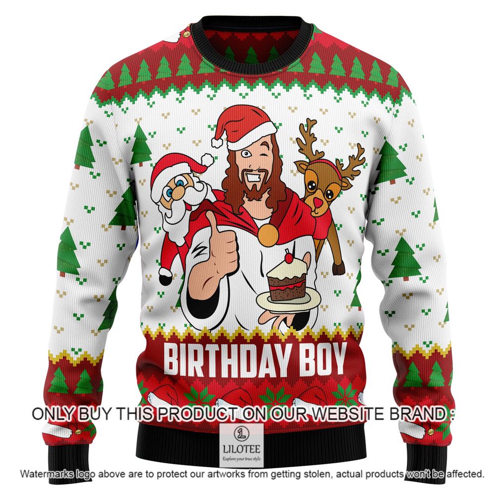 Jesus Santa Birthday Boy Christmas Sweater - LIMITED EDITION 8
