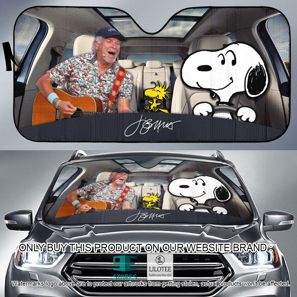 Jimmy Buffett Snoopy and Woodstock Car Sunshade - LIMITED EDITION 9