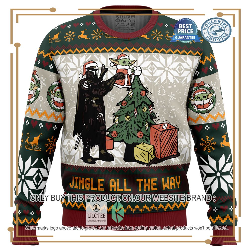 Jingle All The Way Mandalorian Star Wars Ugly Christmas Sweater - LIMITED EDITION 7