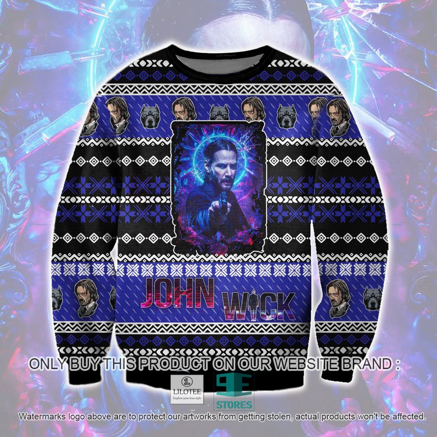 John Wick Ugly Christmas Sweater, Sweatshirt 16