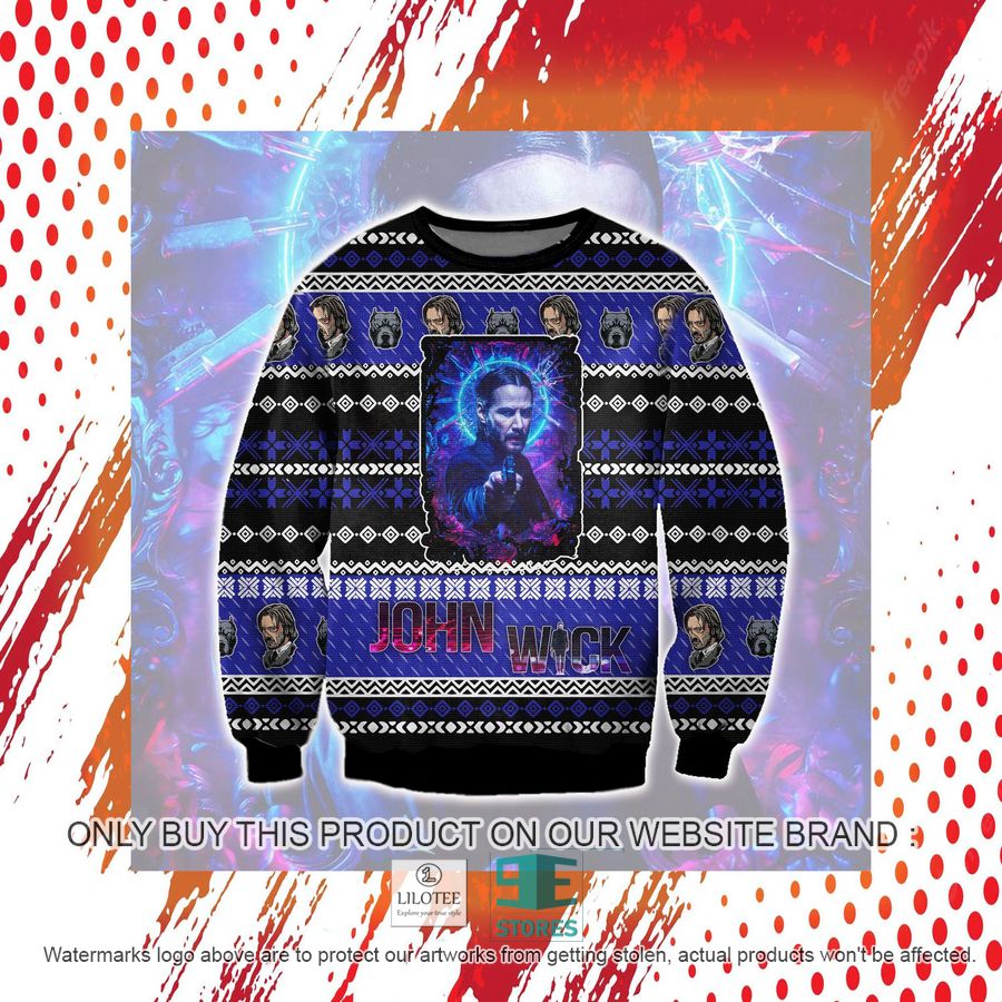 John Wick Ugly Christmas Sweater, Sweatshirt 7 John Wick Ugly Christmas Sweater, Sweatshirt - Image 7
