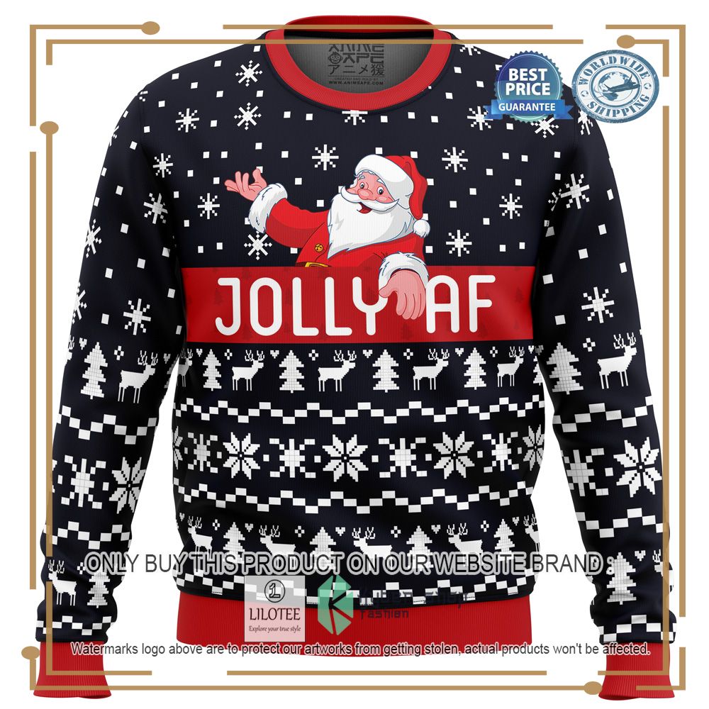 Jolly Af Santa Claus Ugly Christmas Sweater - LIMITED EDITION 6