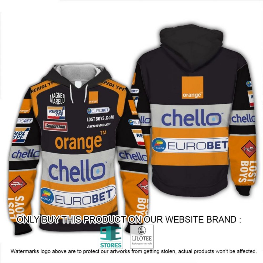 Jos Verstappen Racing Formula One Grand Prix Orange Chello 3D Hoodie, Sweatshirt - LIMITED EDITION 7