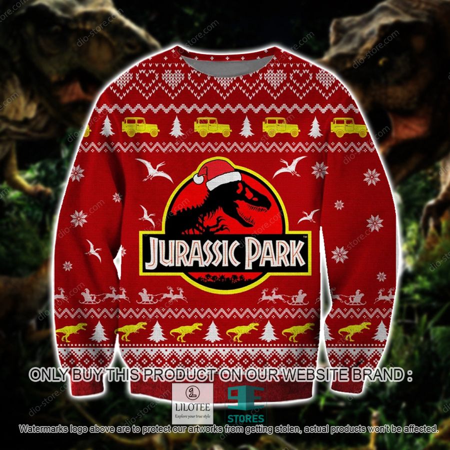 Jurassic Park Red Knitted Wool Sweater - LIMITED EDITION 8