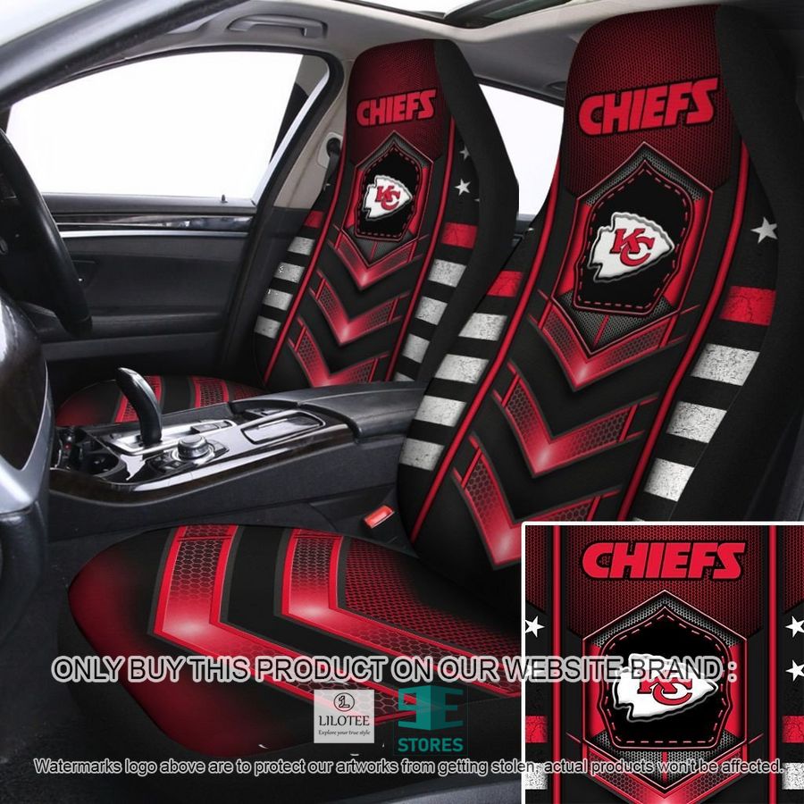 Kansas City Chiefs Electric Red Car Seat Covers 8