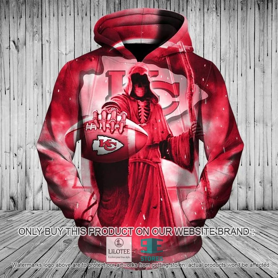 Kansas City Chiefs Pullover Death Skull 3D Hoodie, Zip Hoodie - LIMITED EDITION 9
