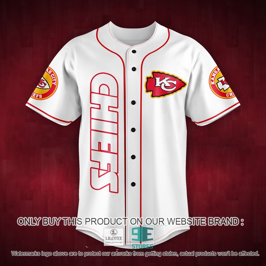 Alternative view of Kansas City Chiefs Super Bowl Champion Baseball Jersey