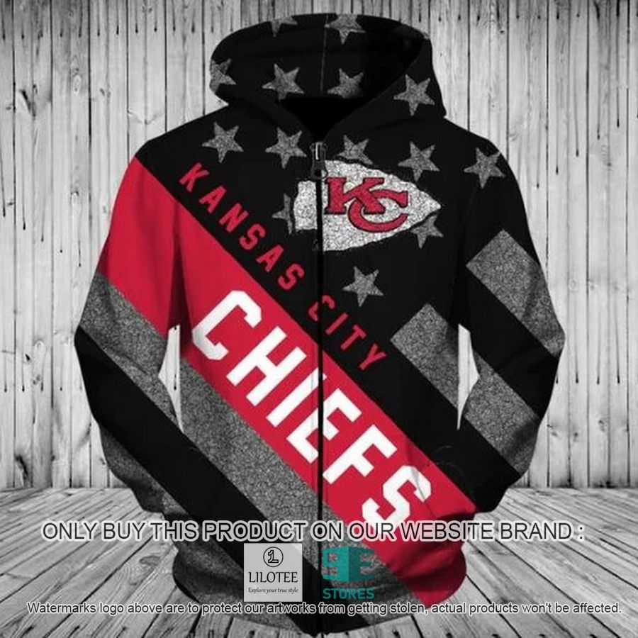 Kansas City Chiefs United States Flag 3D Hoodie, Zip Hoodie - LIMITED EDITION 8