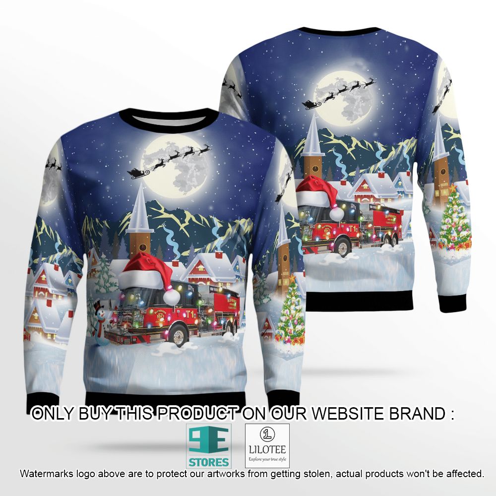 Kansas McPherson Fire Department Christmas Wool Sweater - LIMITED EDITION 13