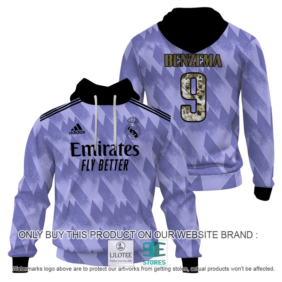 Karim Benzema 9 Real Madrid FC Adidas purple Shirt, Hoodie - LIMITED EDITION 17